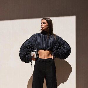 Cult Gaia Mala Plissé Top